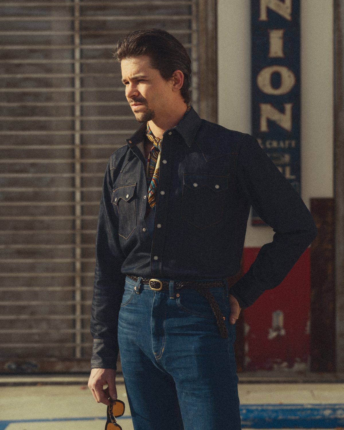 Denim western shirt, downtown